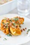 Vegan Stuffed Shells With Pumpkin Cream Sauce! Tofu Ricotta Stuffed Into Jumbo Shells And Baked In A Creamy Pumpkin Sauce. Showstopper Dinner For The Holidays! | Www.delishknowledge.com