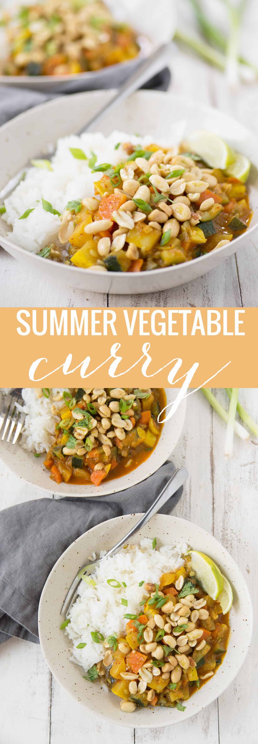Summer Vegetable Curry! You are going to love this healthy vegan and gluten-free dinner. Packed with zucchini, squash and carrots, served with rice. | www.delishknowledge.com
