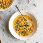 vegan sweet potato and kale soup