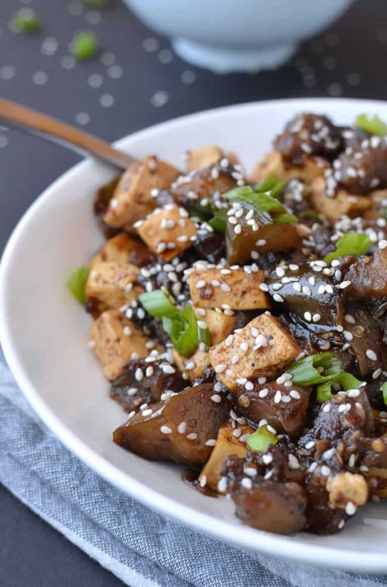Eggplant Teriyaki Stir Fry with Tofu + Video Delish Knowledge