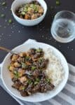 Eggplant Teriyaki with Str-Fried Eggplant! #Vegan & #GlutenFree, this healthy dinner is ready in less than 30 minutes. | www.delishknowledge.com