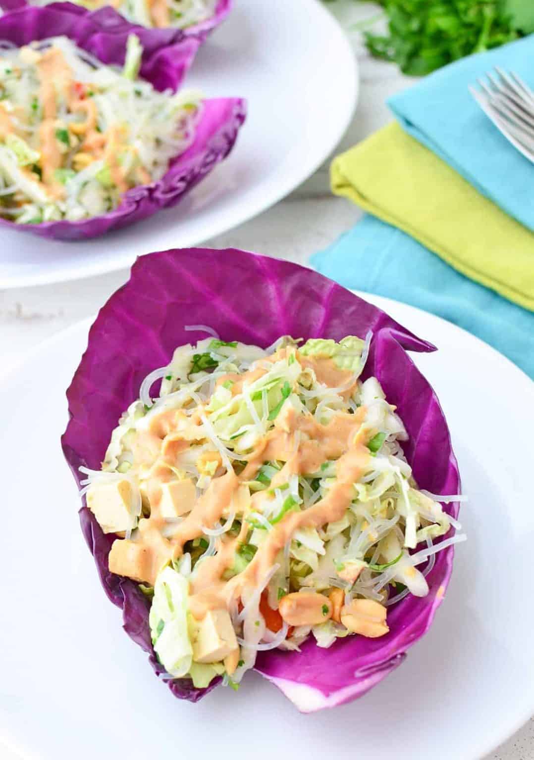 Thai Slaw Cabbage Wraps Delish Knowledge