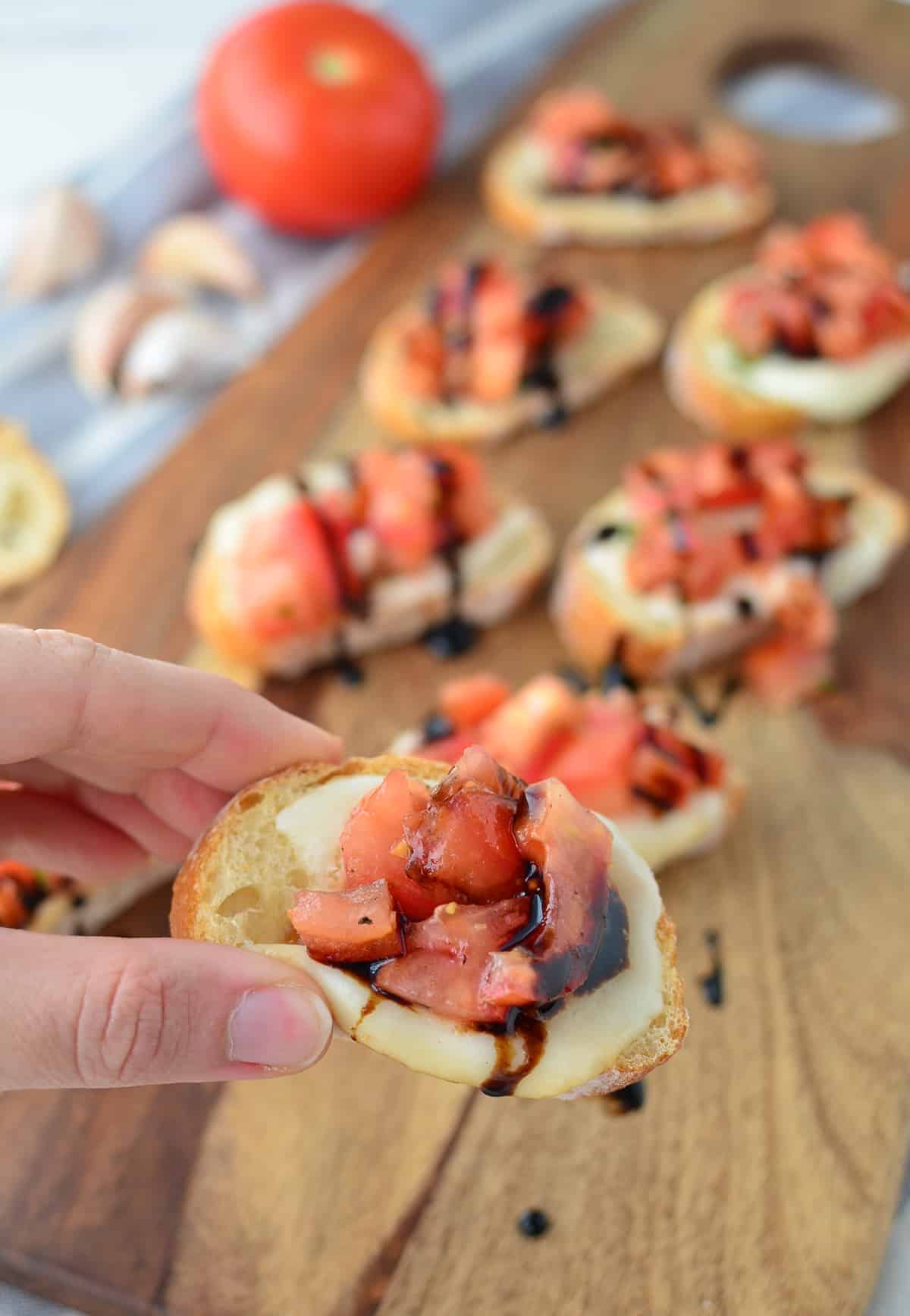 The Best Tomato Bruschetta- Thanks To A Secret Ingredient! One Of The Most Popular And Most-Pinned Recipes On My Blog. You Have To Make This One!