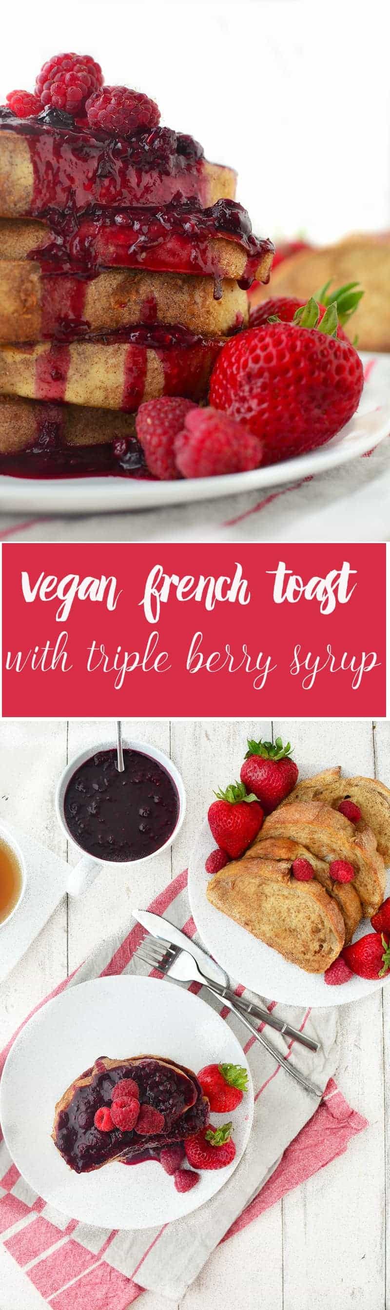 Triple Berry Syrup! The perfect topping for french toast, pancakes, ice cream and more! Low-sugar and packed with antioxidants. #vegan #vegetarian | www.delishknowledge.com