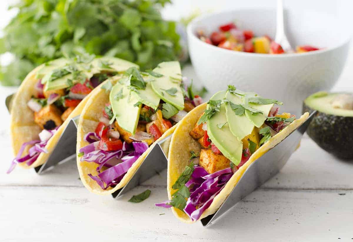 Tropical Tofu Tacos with Mango Salsa Delish Knowledge