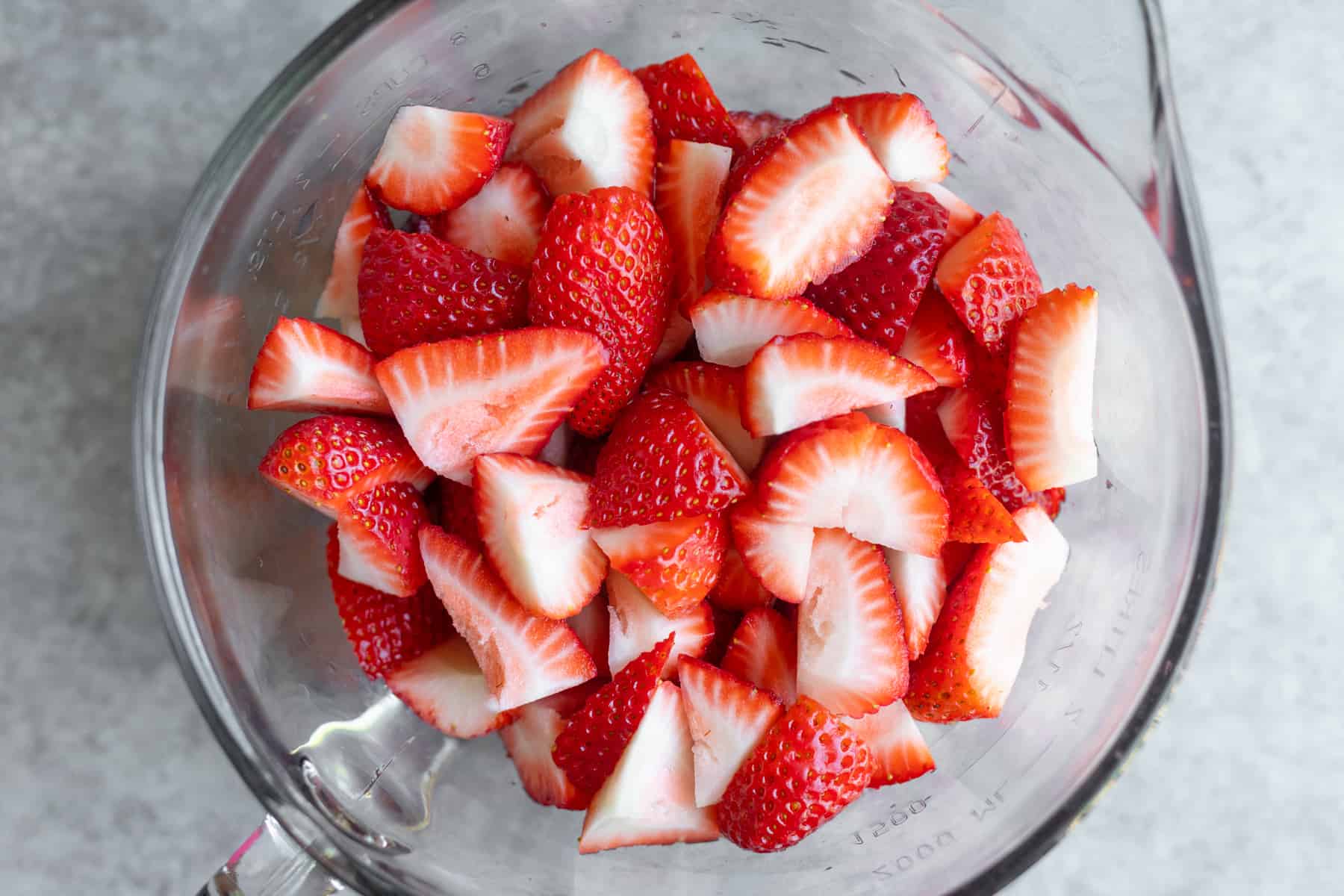 Halved Strawberries For Low Sugar Strawberry Jam 