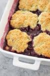 fresh cherry cobbler with vegan cobbler biscuits