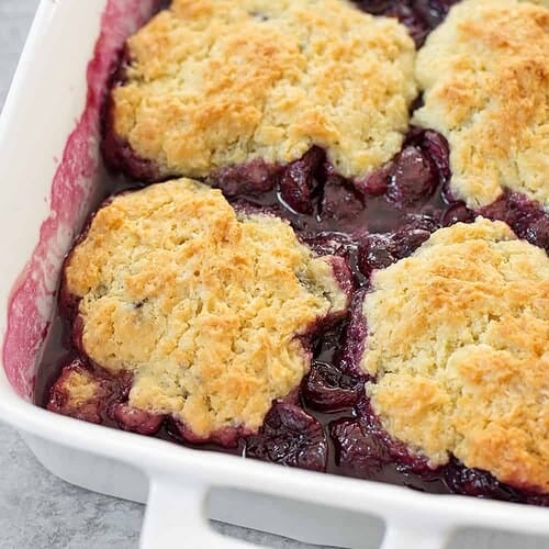 Fresh Cherry Cobbler With Vegan Cobbler Biscuits