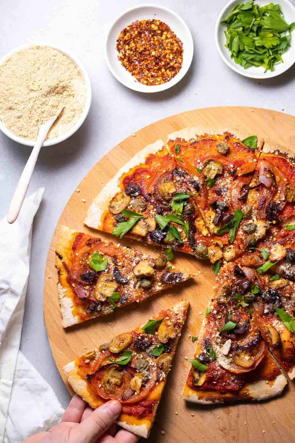 Vegan Puttanesca Pizza 