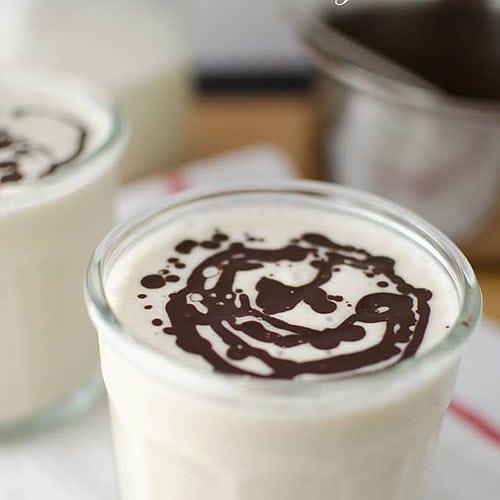 The Best Vegan Milkshake! Can'T Believe It'S Healthy And Only 250 Calories! Topped With &Quot;Magic Shell&Quot; Chocolate Topping. #Vegan #Glutenfree #Paleo