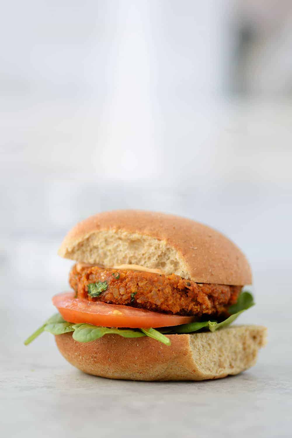 Glutenfree And Vegan Sweet Potato Black Bean Burger