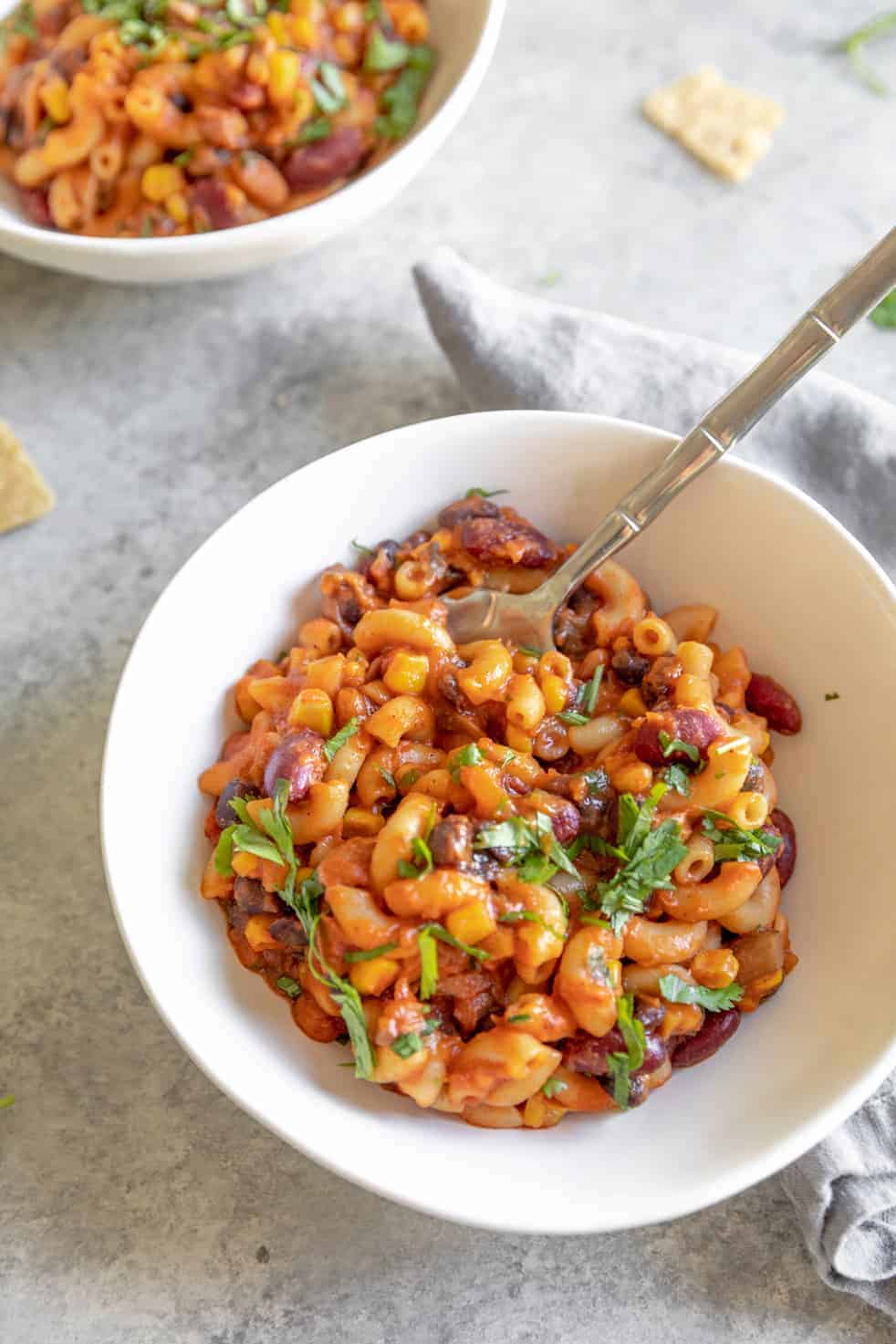 One Pot Vegan Chili Mac