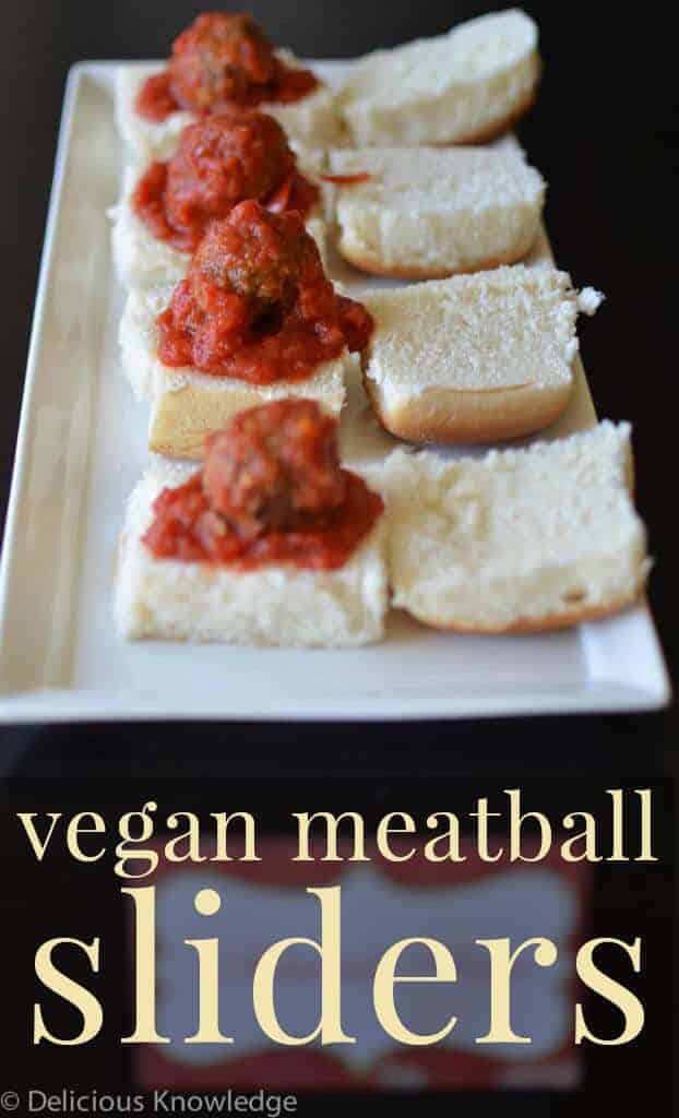 Vegan Meatball sliders! The perfect appetizer for the holidays. | www.delishknowledge.com