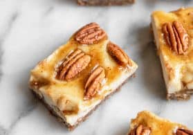 vegan pecan pie cheesecake bars