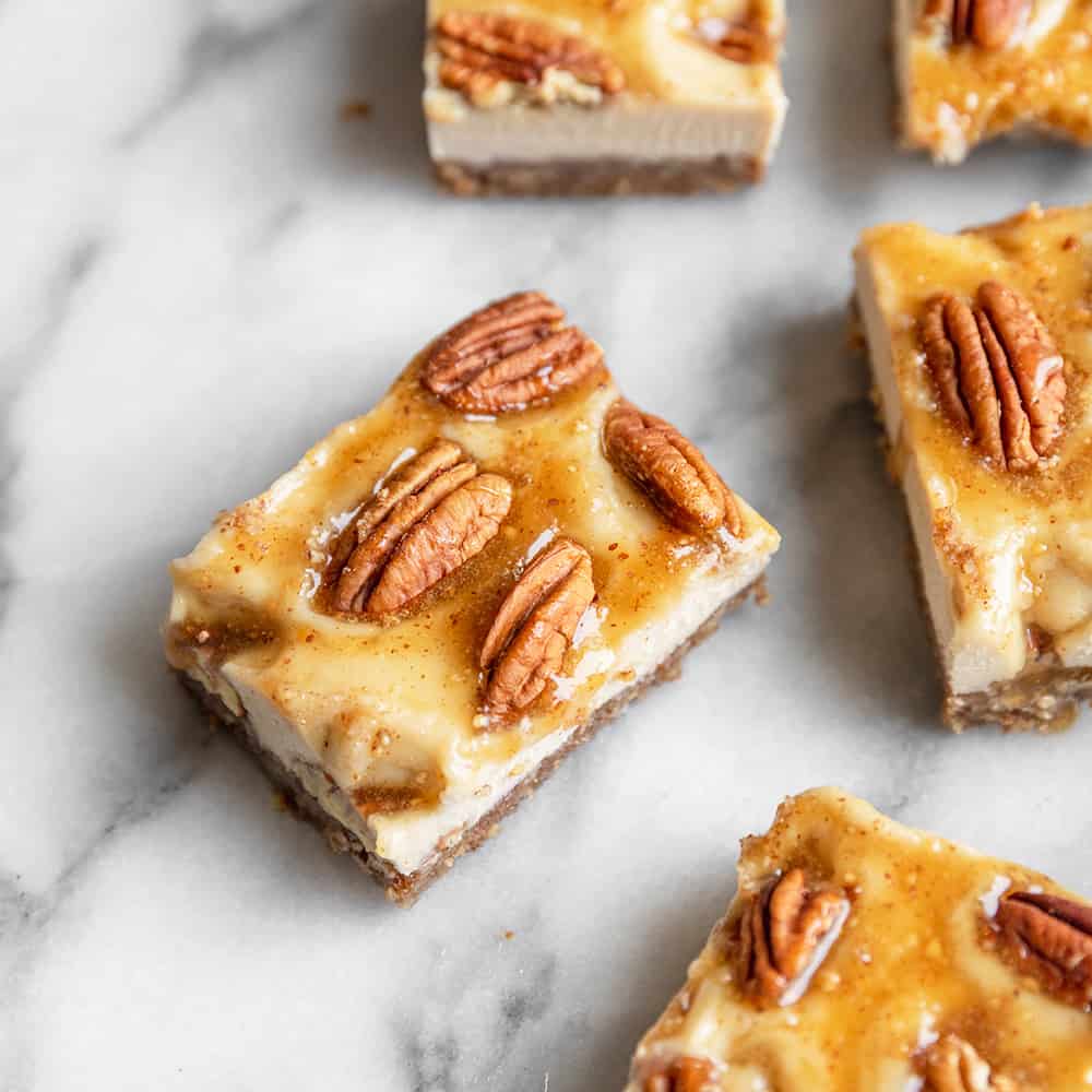 Vegan pecan pie cheesecake bars delish knowledge