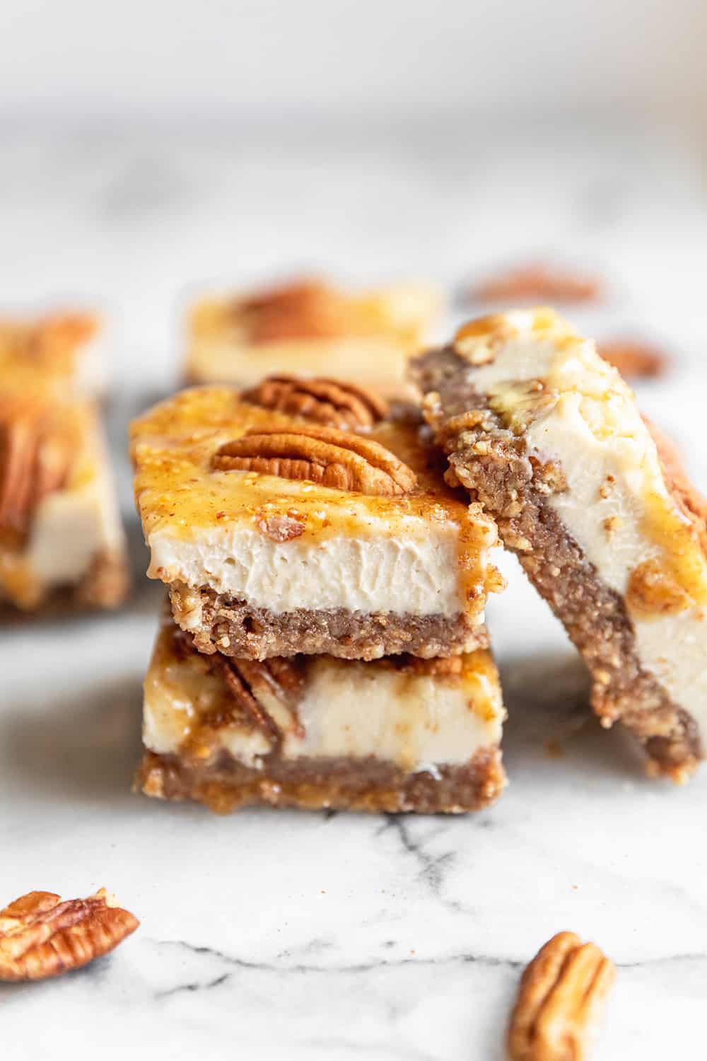 Vegan Pecan Pie Cheesecake Bars