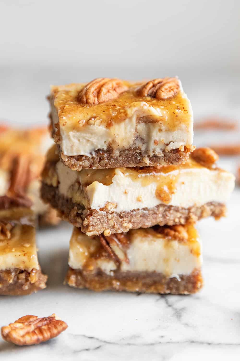 Vegan Pecan Pie Cheesecake Bars