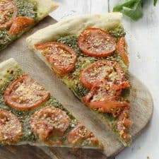 Vegan Pesto And Roasted Tomato Pizza