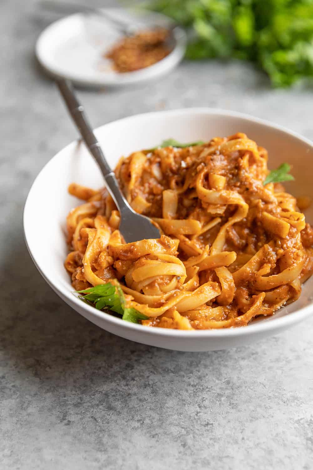 Vegan Pumpkin Bolognese - Delish Knowledge