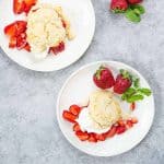 vegan strawberry shortcake with coconut cream