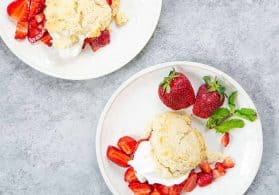 vegan strawberry shortcake with coconut cream