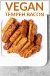 tempeh bacon with texts