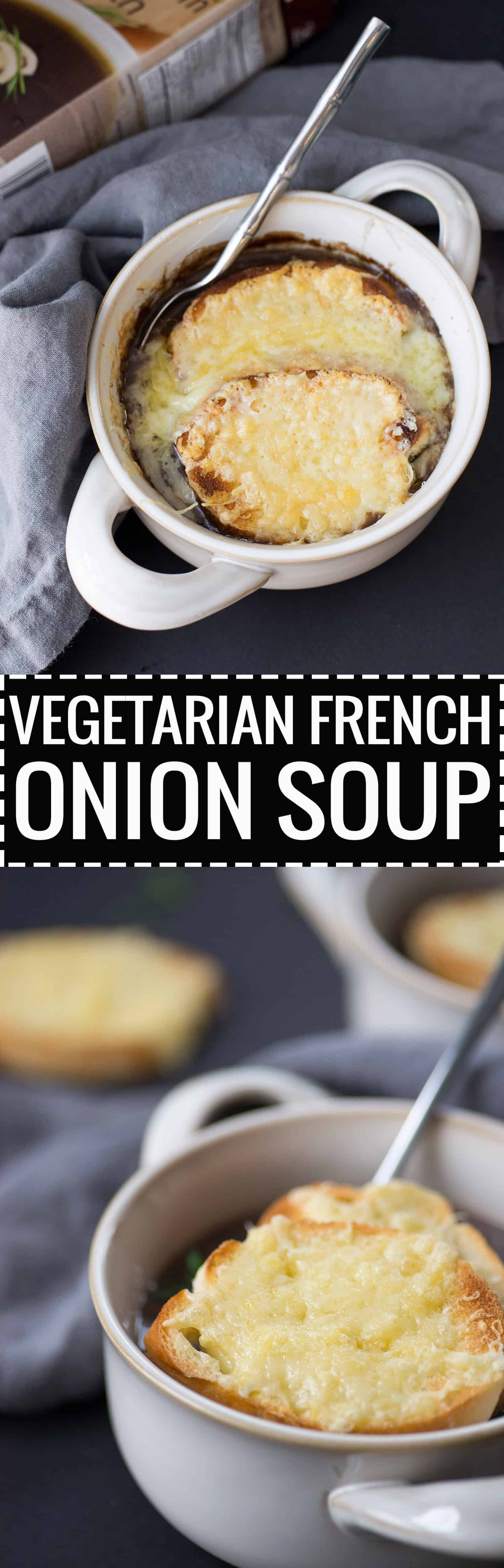 Vegetarian French Onion Soup! Super Flavorful, Rich And Comforting. A Must-Make This Fall And Winter. | Www.delishknowledge.com