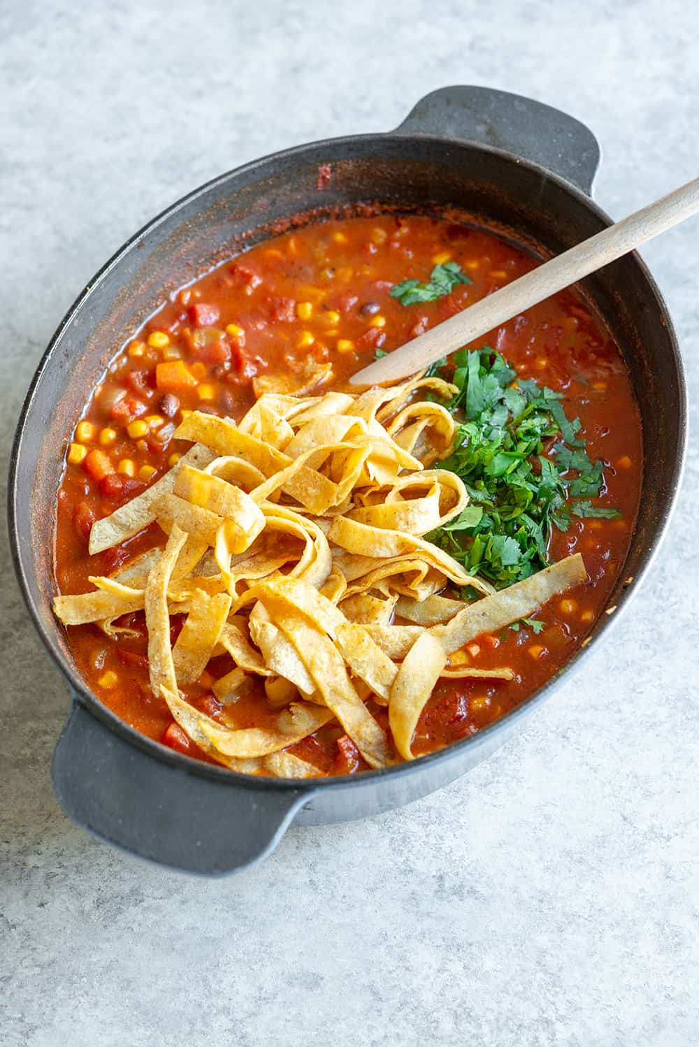 Vegan Tortilla Soup 