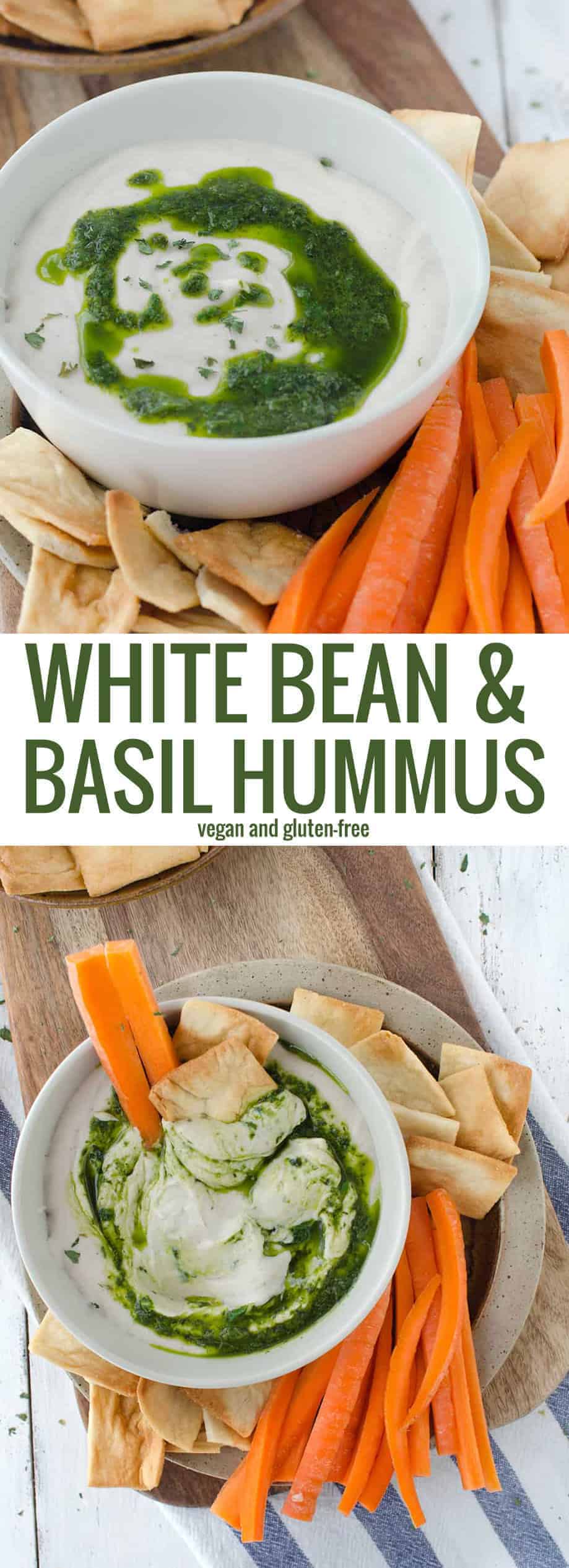 white bean and basil hummus