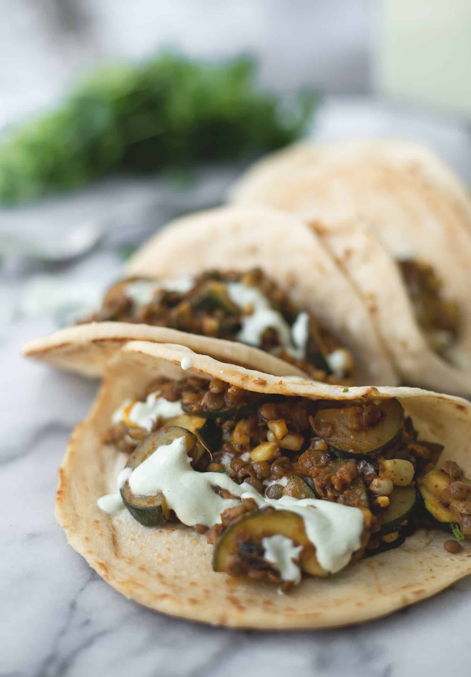 Zucchini And Lentil Tacos