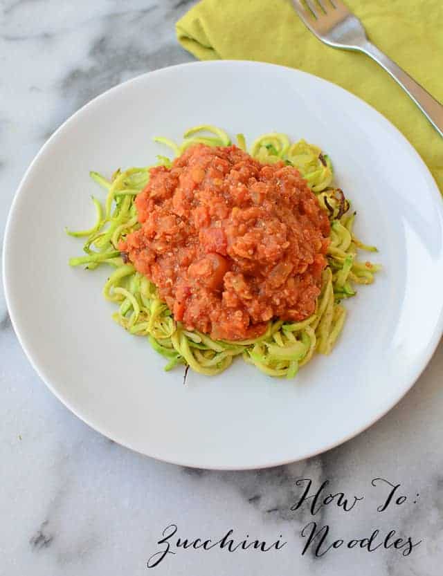 Zucchini Pasta with Bolognese Sauce - Delish Knowledge